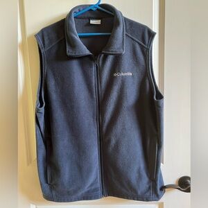 Columbia Men's Navy Blue Fleece Vest, Size 1XL